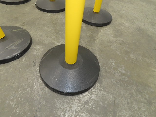 Uline H-5097 Yellow Posts 11' Retractable Caution Belt Crowd Control Lot of 10