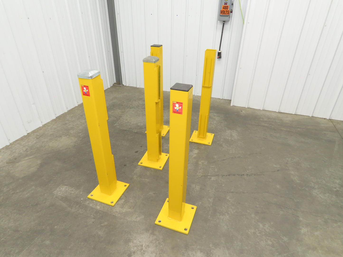 Safe ty 4RPE-42-DBL Stand Guardrail Post Double Rail End Post 4x4x42" Lot of 5