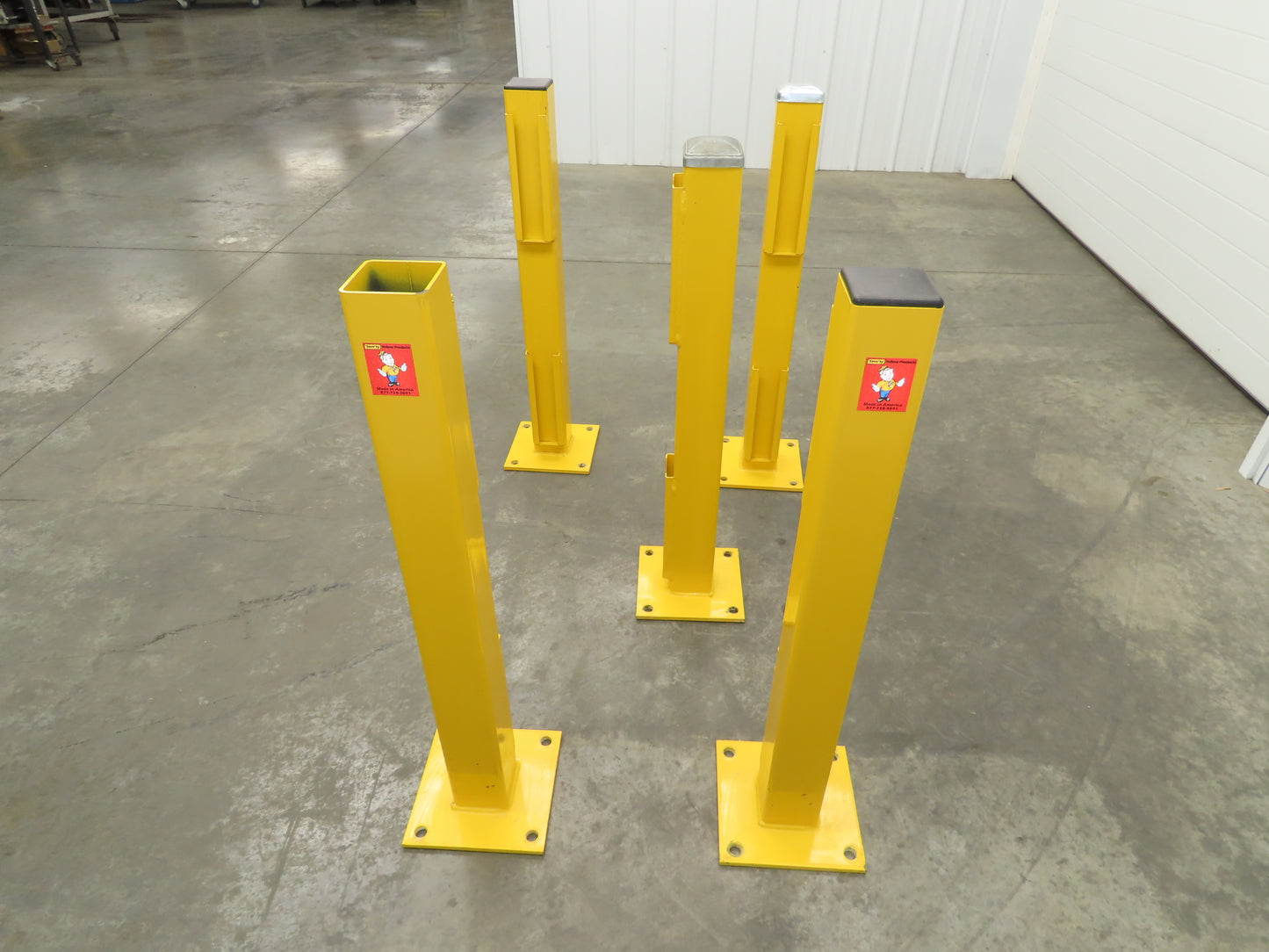 Safe ty 4RPE-42-DBL Stand Guardrail Post Double Rail End Post 4x4x42" Lot of 5