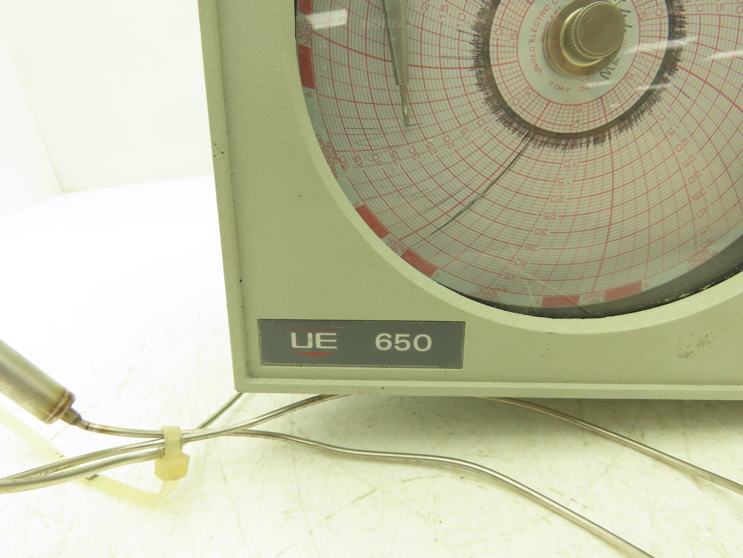 United Electric UE 650 UE 800 Indicating Temperature Chart Recorder with Probe