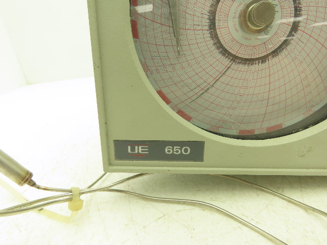United Electric UE 650 UE 800 Indicating Temperature Chart Recorder with Probe