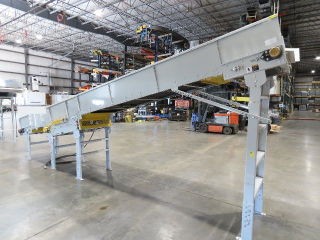 Hytrol HSS 31"x 20' Incline Belt Conveyor 3Hp 3PH Center Drive 120fpm 76-88"H