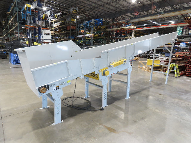 Hytrol HSS 31"x 20' Incline Belt Conveyor 3Hp 3PH Center Drive 120fpm 76-88"H