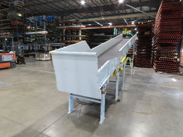 Hytrol HSS 31"x 20' Incline Belt Conveyor 3Hp 3PH Center Drive 120fpm 76-88"H