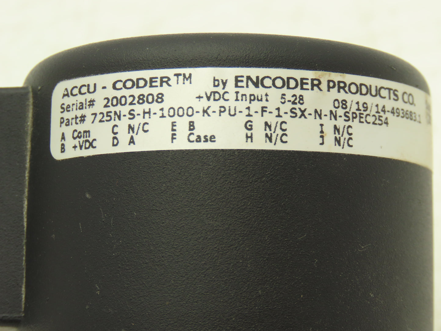 Encoder Products 725N-S-H-1000 Accu-Coder Rotary Encoder 3/8" Shaft 1000 PPR