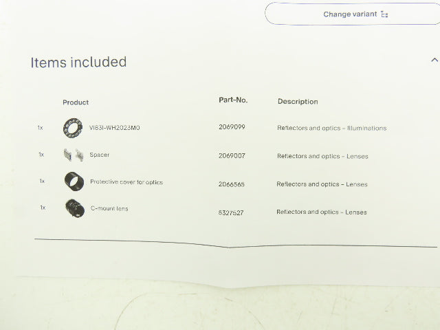 Sick 1068496 Lector65x Image Based Code Reader 24VDC w/Optics Kit 06