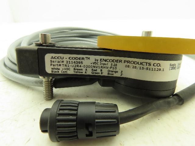Encoder Products TR1-U2R4-0200NV1RHV-F10 Accu-Coder Encoder 8" Lead