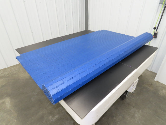 Intralox Series 1600 MatTop Flat Top Plastic Conveyor Belt 59-3/4"W x 77"L Blue