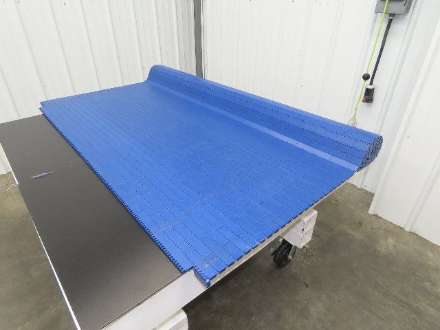 Intralox Series 1600 MatTop Flat Top Plastic Conveyor Belt 59-3/4"W x 77"L Blue