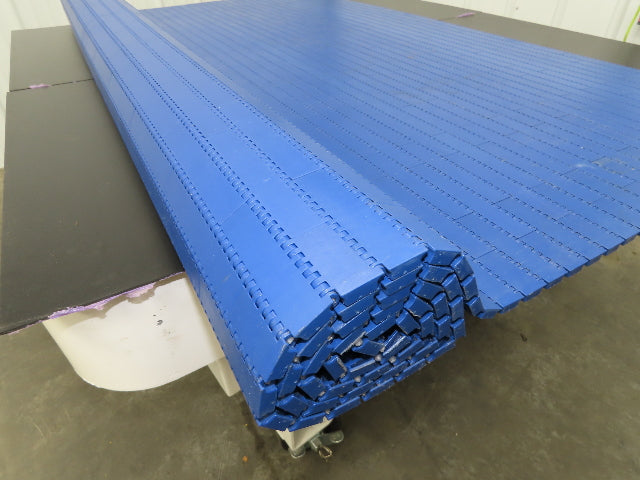 Intralox Series 1600 MatTop Flat Top Plastic Conveyor Belt 59-3/4"W x 77"L Blue