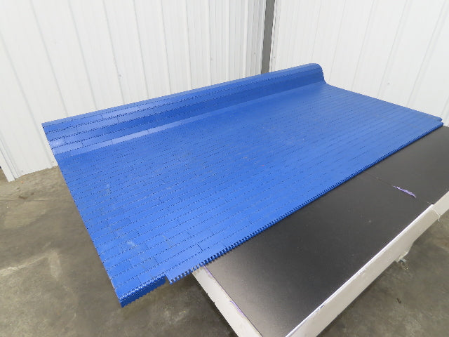 Intralox Series 1600 MatTop Flat Top Plastic Conveyor Belt 59-3/4"W x 77"L Blue