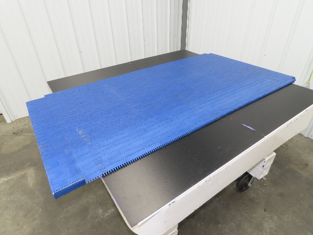 Intralox Series 1600 MatTop Flat Top Plastic Conveyor Belt 59-7/8"W x 31"L Blue