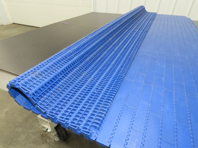 Intralox Series 1600 MatTop Flat Top Plastic Conveyor Belt 59-7/8"W x 31"L Blue