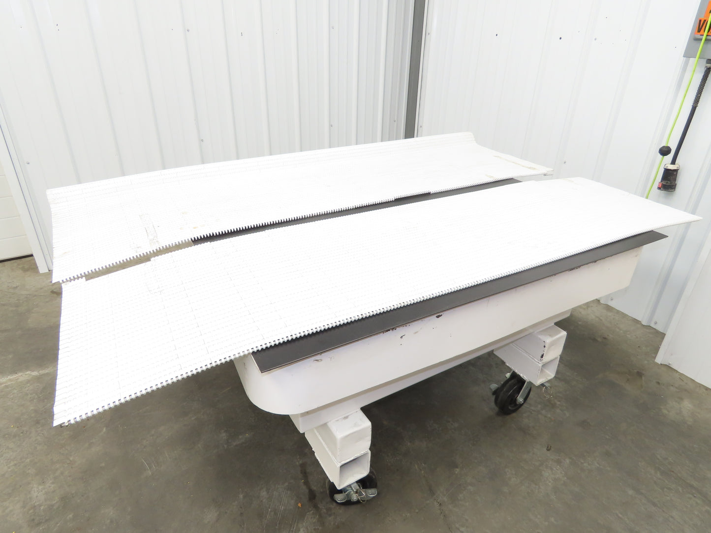 Intralox Series 1000 MatTop Flat Top Plastic Conveyor Belt 71-3/4"W x 54"L White