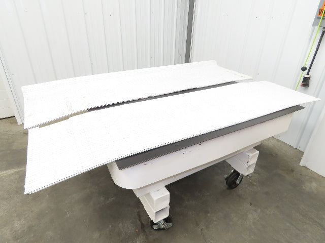 Intralox Series 1000 MatTop Flat Top Plastic Conveyor Belt 71-3/4"W x 54"L White