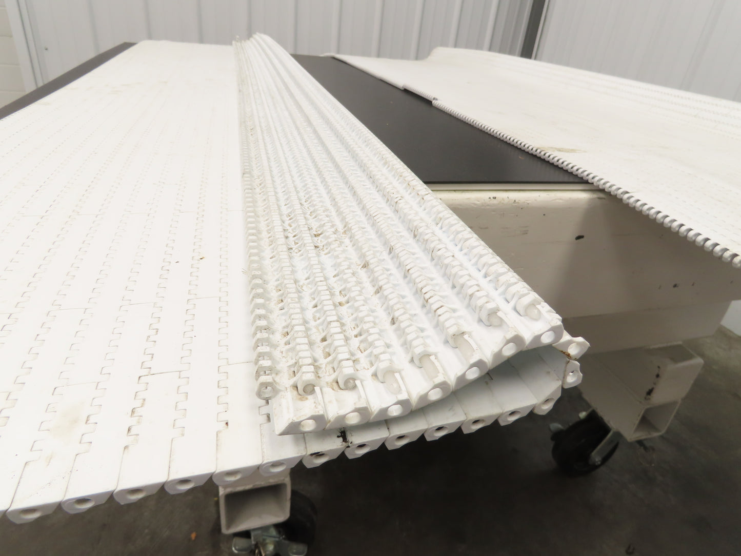 Intralox Series 1000 MatTop Flat Top Plastic Conveyor Belt 71-3/4"W x 54"L White