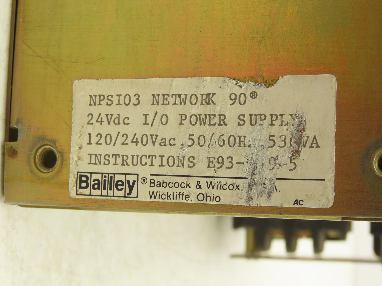 Acme Electric 1947316A024 PLC Power Supply Module 120V Input 240VAC Rev D