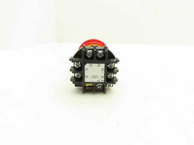 Idec FB1W-111Y XW1E-TV412Q4MR Single Hole Pushbutton Box with Emergency Stop