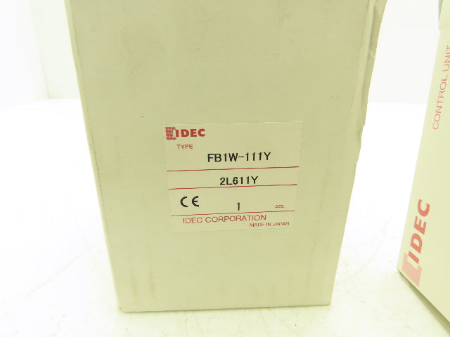 Idec FB1W-111Y XW1E-TV412Q4MR Single Hole Pushbutton Box with Emergency Stop