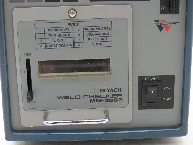 Miyachi MM-326B-06-03 Welding Power Supply Weld Monitor Checker & Welcard