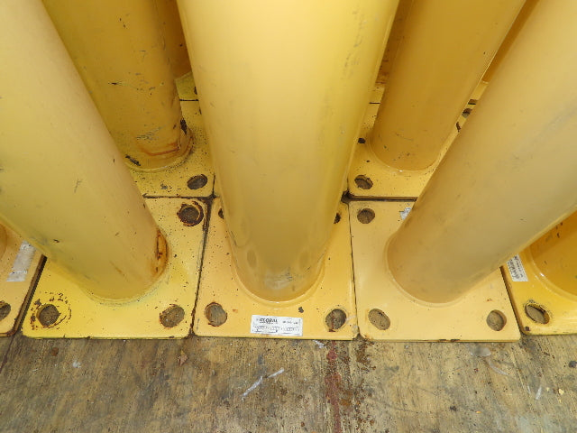 Global WB337327R Steel Safety Bollard Post Yellow 4.5"x 36" Lot of 25