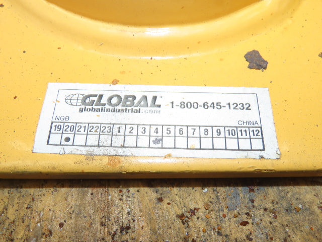 Global WB337327R Steel Safety Bollard Post Yellow 4.5"x 36" Lot of 25