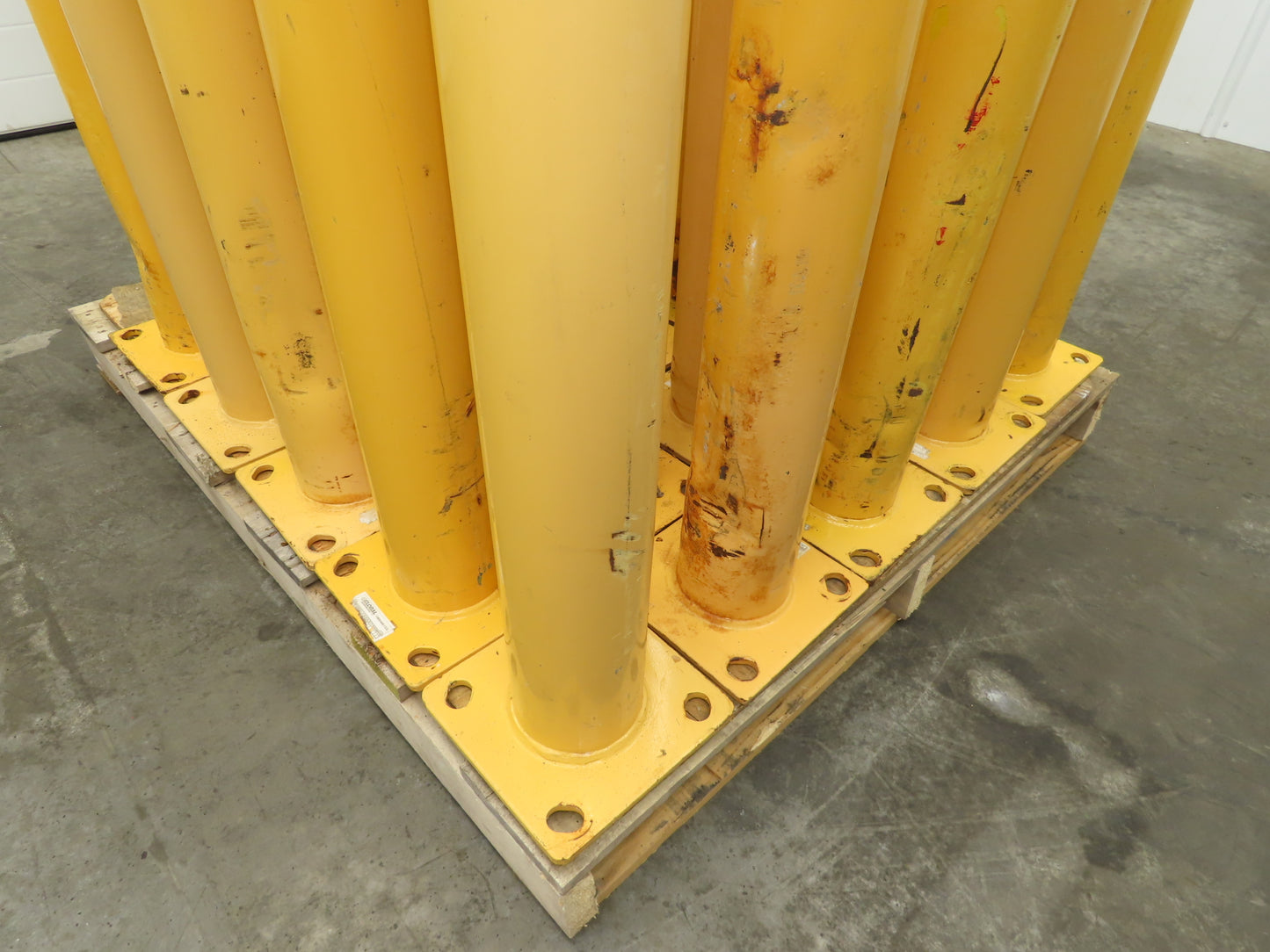 Global WB337327R Steel Safety Bollard Post Yellow 4.5"x 36" Lot of 25