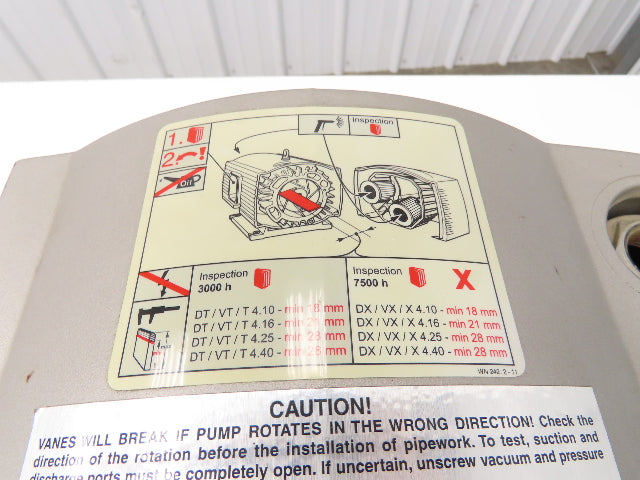 Becker FDR 90LC/4 P Rotary Vane Oil-less Vacuum Pump 2.2kW 460V 3PH