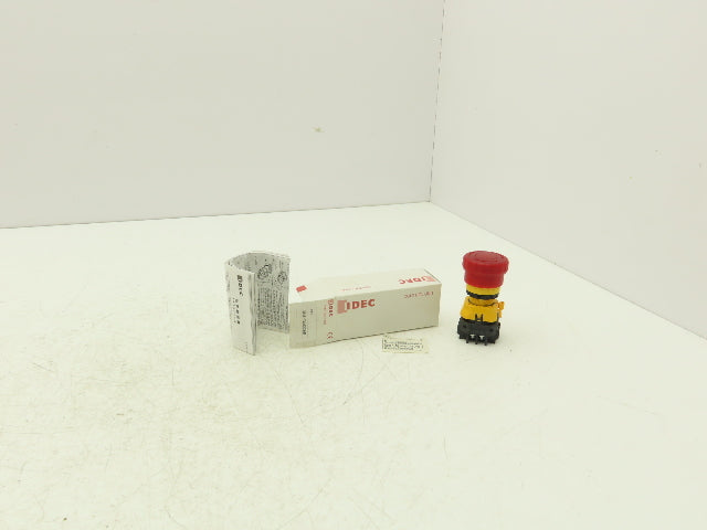 Idec XW1E-TV412Q4MR E-Stop Pushbutton 22mm Emergency Stop Lighted 24V LED