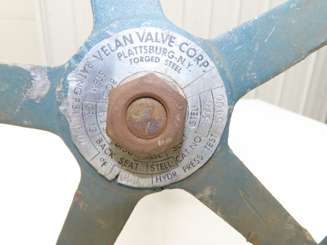 Velan No 376 F11 Globe Valve Y-Pattern 2" Socket Weld 1500psi Rising Stem