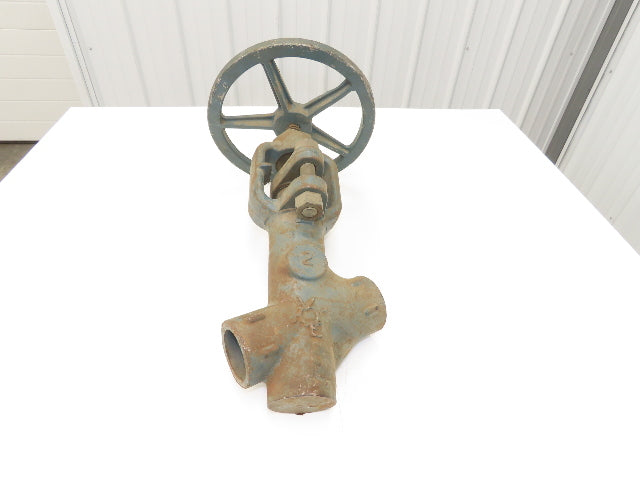 Velan No 376 F11 Globe Valve Y-Pattern 2" Socket Weld 1500psi Rising Stem