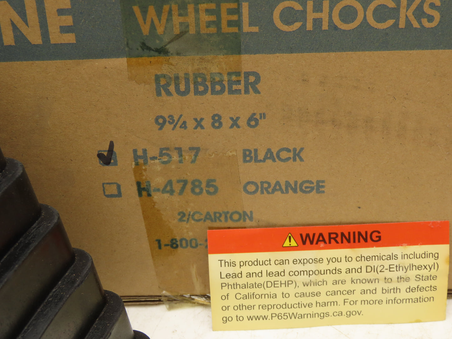 Uline H-517 Wheel Chocks Black Rubber 9-3/4x8x6" Truck Loading Dock Lot of 4