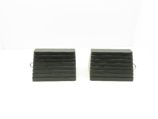 Uline H-517 Wheel Chocks Black Rubber 9-3/4x8x6" Truck Loading Dock Lot of 4