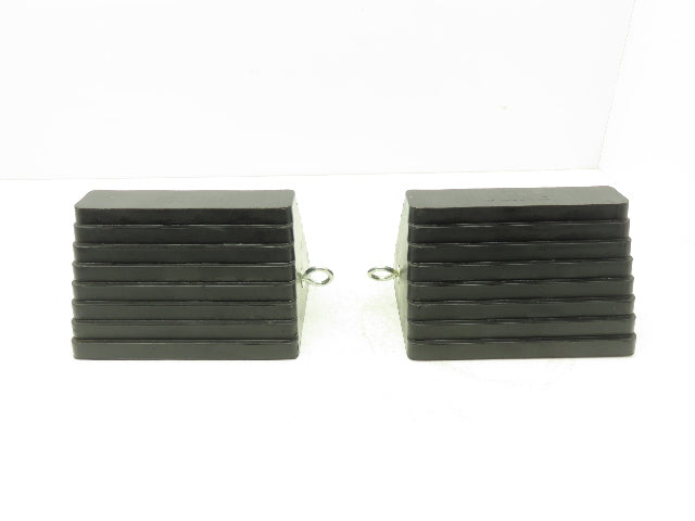 Uline H-517 Wheel Chocks Black Rubber 9-3/4x8x6" Truck Loading Dock Lot of 4