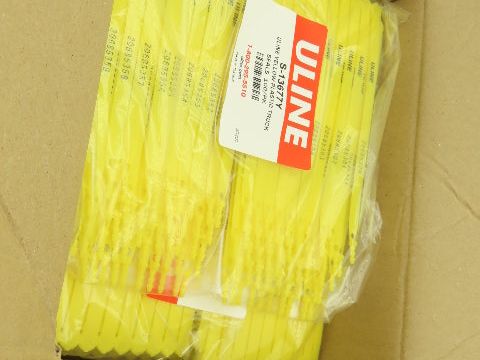 Uline S-13677Y Truck Safety Seals 8" Yellow Plastic Security Numbers Lot of 1000