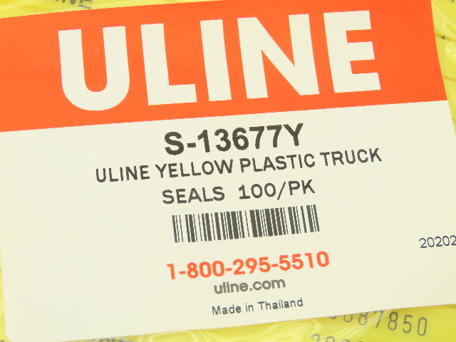 Uline S-13677Y Truck Safety Seals 8" Yellow Plastic Security Numbers Lot of 500