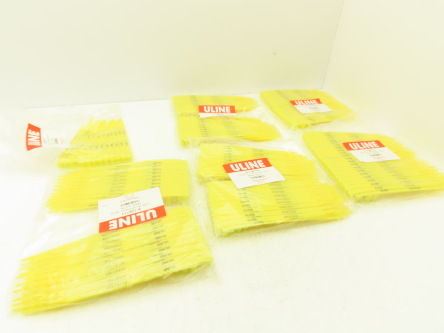 Uline S-13677Y Truck Safety Seals 8" Yellow Plastic Security Numbers Lot of 500