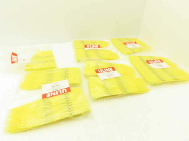 Uline S-13677Y Truck Safety Seals 8" Yellow Plastic Security Numbers Lot of 500