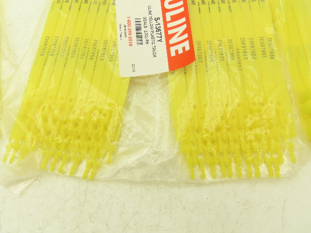 Uline S-13677Y Truck Safety Seals 8" Yellow Plastic Security Numbers Lot of 500