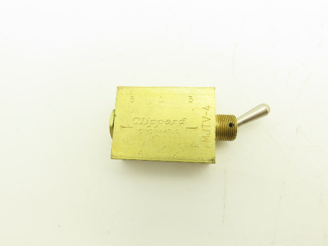 Clippard MJTV-4 Pneumatic Air Valve 4-Way 300psig Brass 1/8" NPT Lot of 3