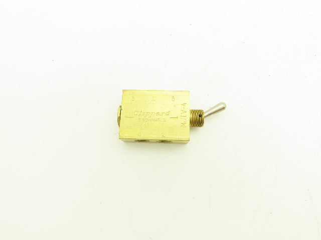 Clippard MJTV-4 Pneumatic Air Valve 4-Way 300psig Brass 1/8" NPT Lot of 3