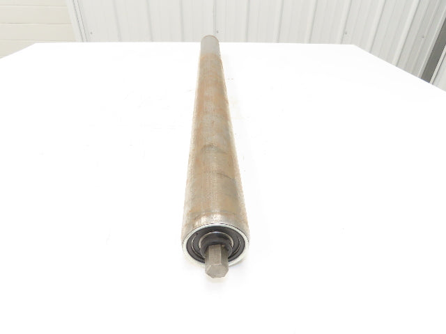 Hytrol 2.5" Dia x 34" Belt Conveyor Snub Roller 11/16" Hex Axle B-25967-269
