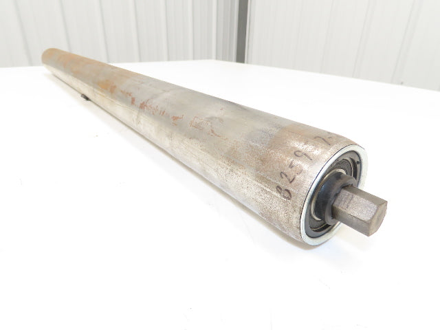 Hytrol 2.5" Dia x 34" Belt Conveyor Snub Roller 11/16" Hex Axle B-25967-269
