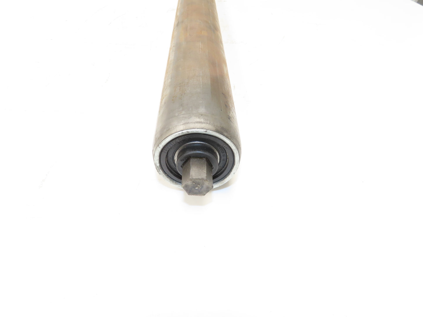 Hytrol 2.5" Dia x 31" Belt Conveyor Snub Roller 11/16" Hex Axle B-25967-248