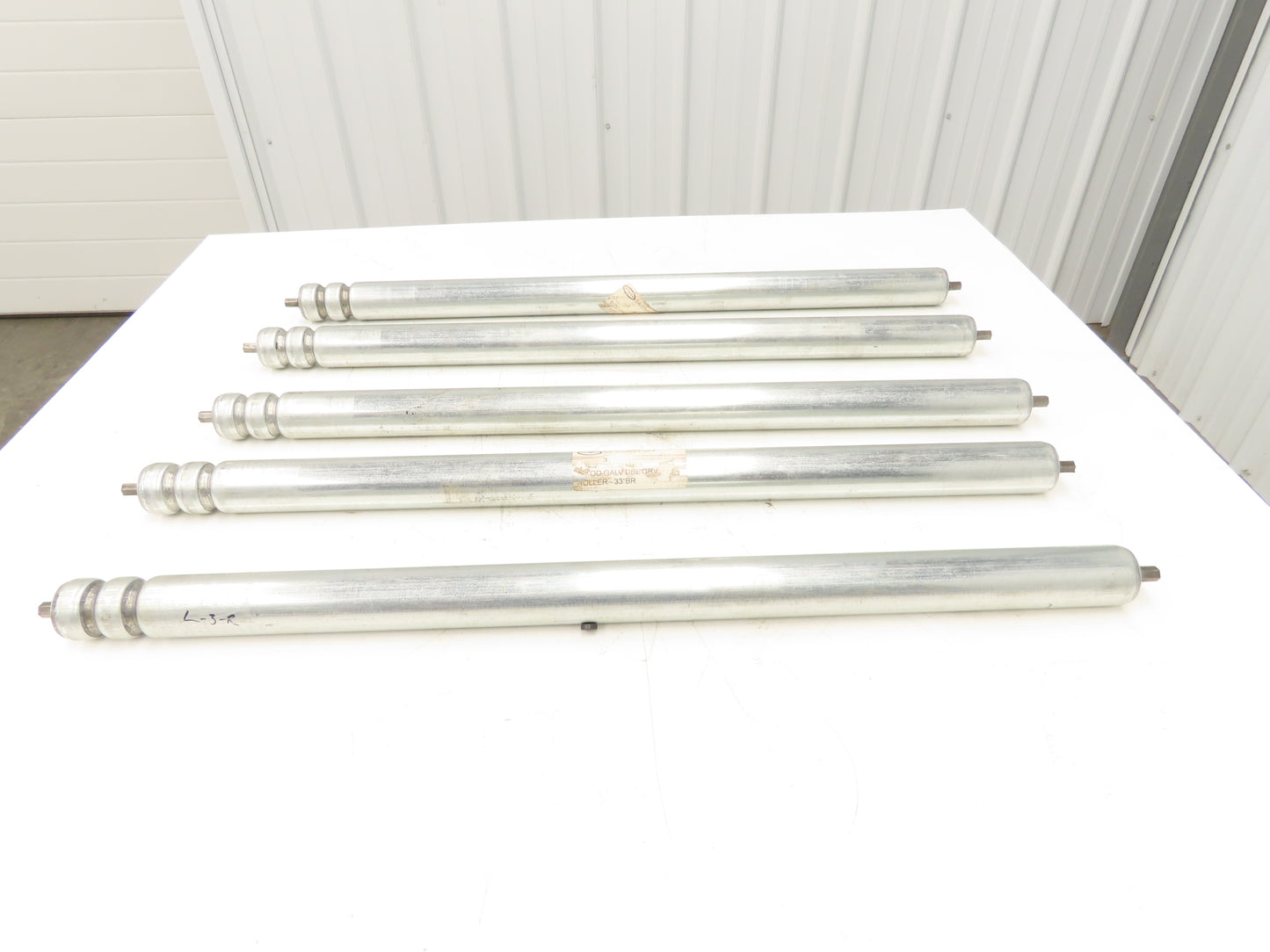 Hytrol 1.9"x 33"BF Double Grooved O-Ring Conveyor Roller SA-039353-264 Lot of 5