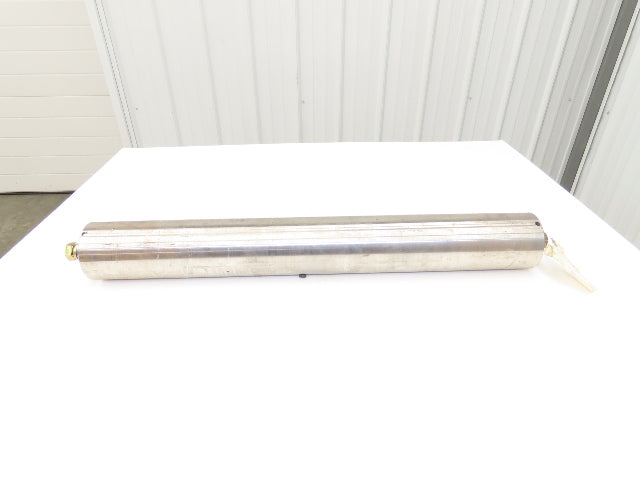 PPI Hytrol 914.R7S31 4"x 31"BW Conveyor Pulley Roller Crowned 3/4-10 Hub