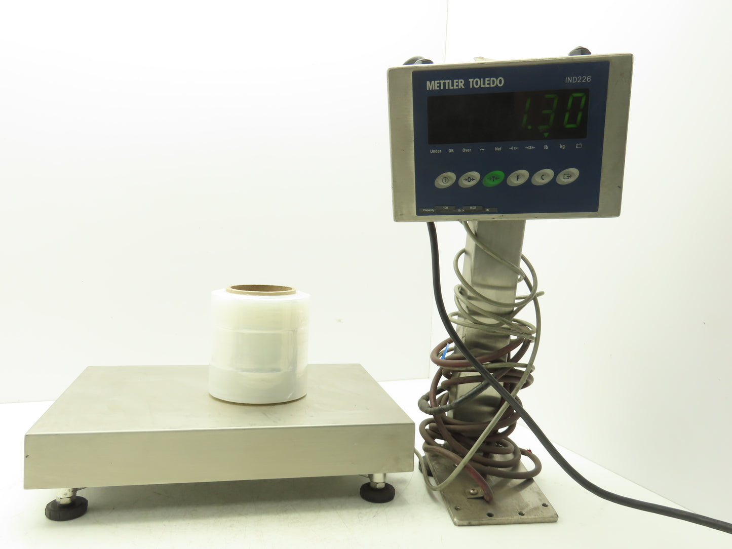 Mettler Toledo BBA226 Digital Scale w/Pedestal 11-3/4"x 15-3/4" Base 100lbs Max