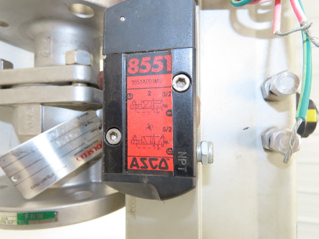 Wolseley Size 2 Stainless Ball Valve Class 150 ANSI Flange Pneumatic Actuator