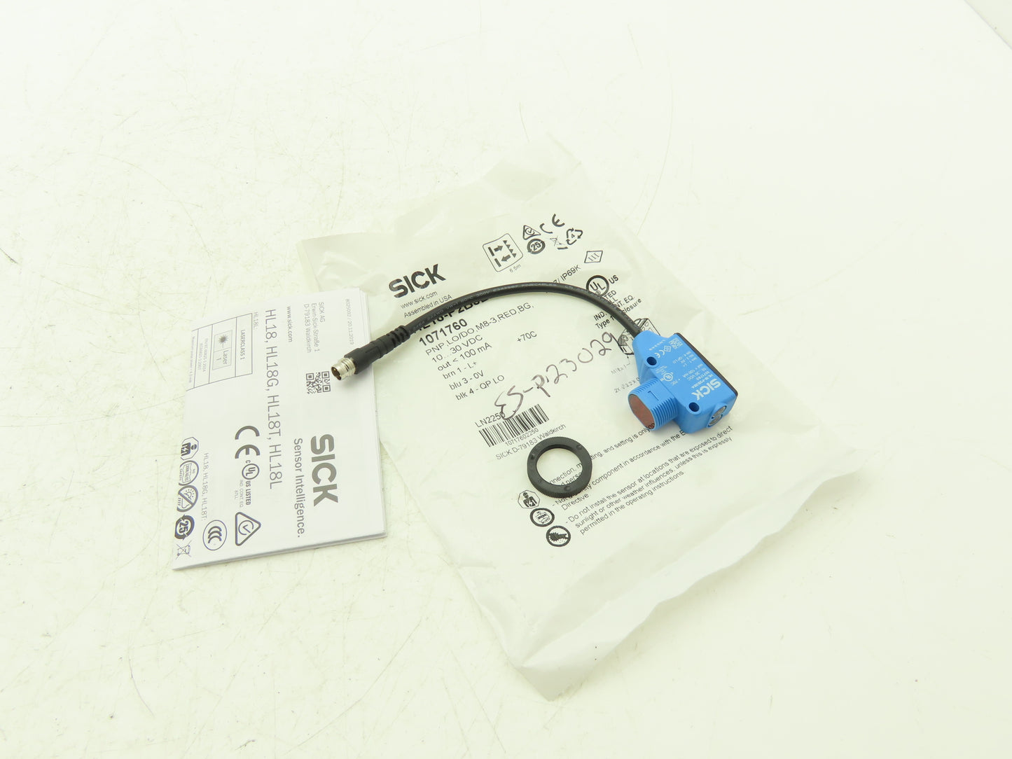 Sick HL18-P2B3BA Photoelectric Proximity Sensor 0.03-6.5m Sensing Range