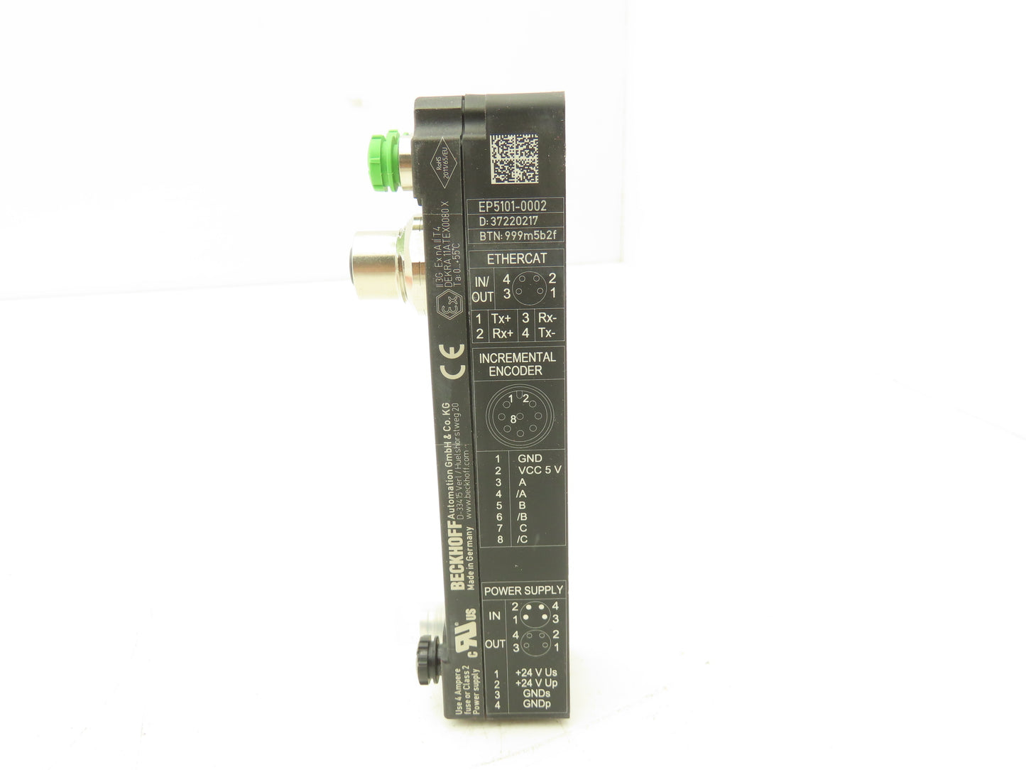 Beckhoff EP5101-0002 EtherCAT Box Incremental Encoder Interface 1 Channel Bus 5V